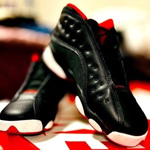 Jordan 13 lows : Black / Red